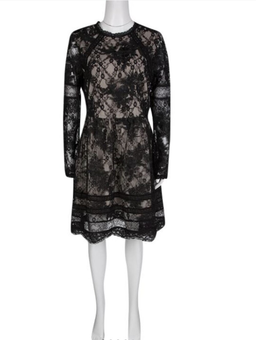 Alice + Olivia Janae Corded Lace Long Sleeved  Dress Size 6 * Size Tag Removed*